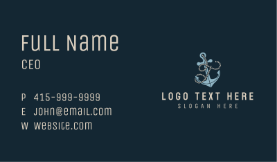 Anchor Rope Letter T Business Card Image Preview