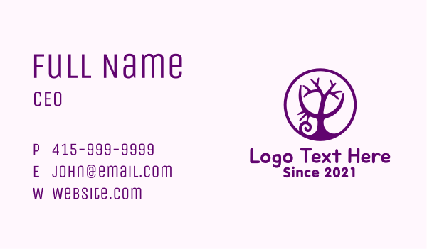 Purple Tree Playground Business Card Design Image Preview