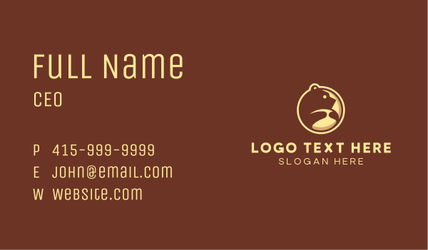 Cute Bear Mascot  Business Card Design Image Preview