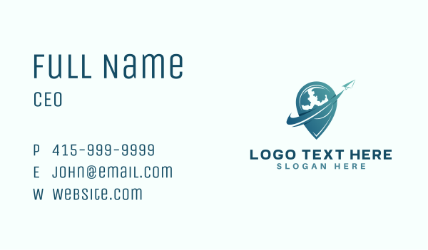 Global Travel Locator Business Card Design Image Preview