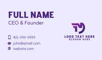 Purple Gaming Letter M Business Card Image Preview