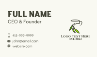 Organic Tea Cup Business Card Preview