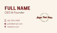 Casual Script Classic Wordmark  Business Card Image Preview