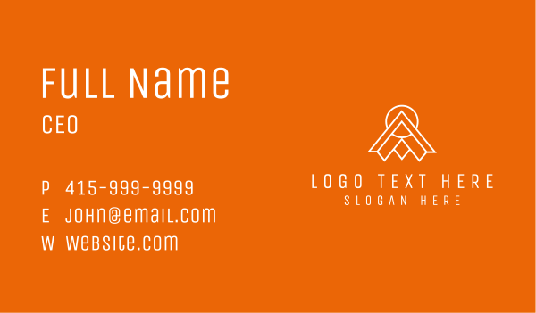 Housing Roof Letter A  Business Card Design Image Preview