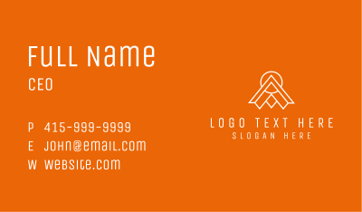 Housing Roof Letter A  Business Card Image Preview