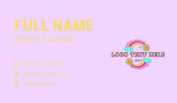 Retro Rainbow Flower Business Card Image Preview