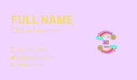Retro Rainbow Flower Business Card Image Preview