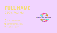 Retro Rainbow Flower Business Card Image Preview