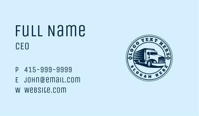 Forwarding Cargo Truck Business Card Image Preview