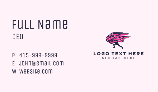 Running Brain Tutorial Business Card Design Image Preview