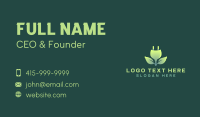 Sustainable Leaf Plug Business Card Design