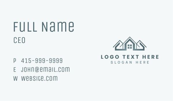 Roof Subdivision Homes Business Card Design Image Preview