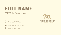Cursive Company Brand Letter M Business Card Design