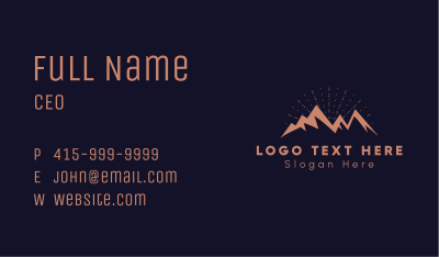 Hipster Mountain Range Business Card Image Preview