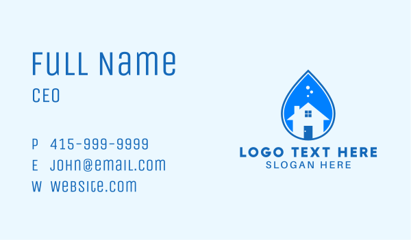House Cleaning Droplet Business Card Design Image Preview