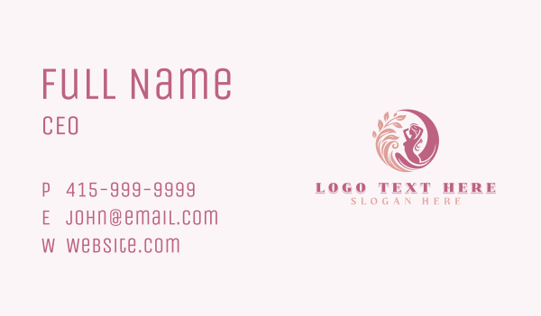 Organic Beauty Skincare Business Card Design Image Preview