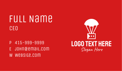 Parachute Media Player Business Card Image Preview