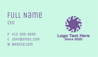 Violet Flower Lettermark Business Card Image Preview