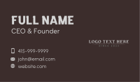 Classy Corporate Wordmark Business Card Design