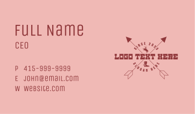 Cowboy Shoes Hipster Business Card Image Preview