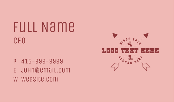 Cowboy Shoes Hipster Business Card Design Image Preview