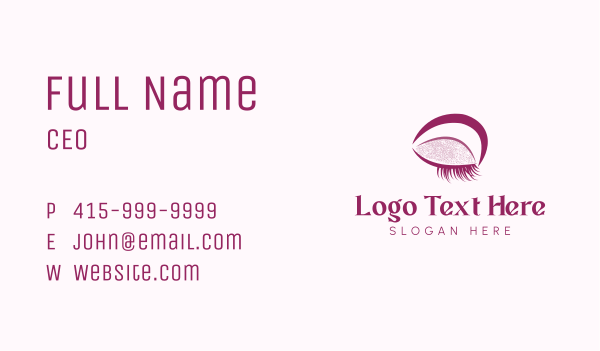 Purple Eyebrow Makeup Business Card Design Image Preview