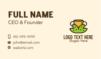 Tea Leaves Cup  Business Card Design