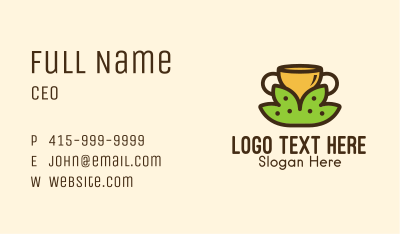 Tea Leaves Cup  Business Card