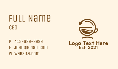 Brown Coffee Cycle Business Card Image Preview