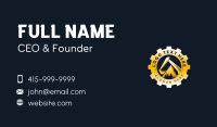 Excavator Backhoe Mountain Business Card Design