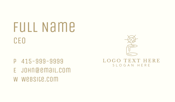 Candle Light Flame Business Card Design Image Preview