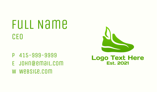 Natural Eco Shoes Business Card Design Image Preview