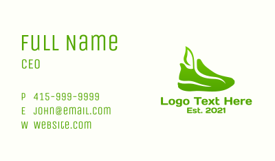 Natural Eco Shoes Business Card Image Preview