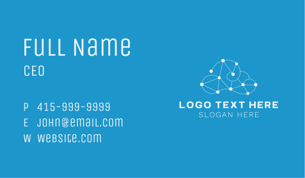 Cloud Network Circuit Business Card Design Image Preview