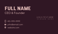 Pink Business Wordmark Business Card Image Preview