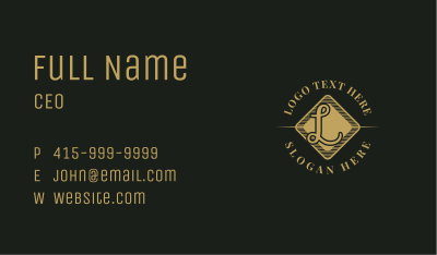 Generic Business Gold Letter  Business Card Image Preview