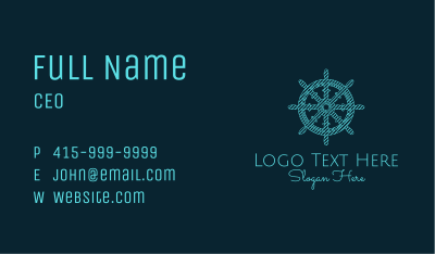 Ship Helm Sketch  Business Card Image Preview