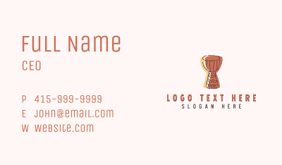 African Djembe Drum Business Card Image Preview