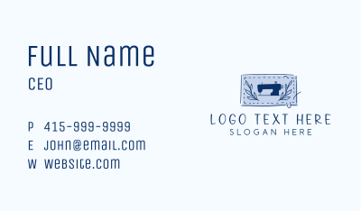 Sewing Embroidery Patch  Business Card Image Preview