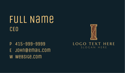 Classic Firm Letter I Business Card Image Preview
