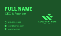 Green W Tech Business Business Card Image Preview