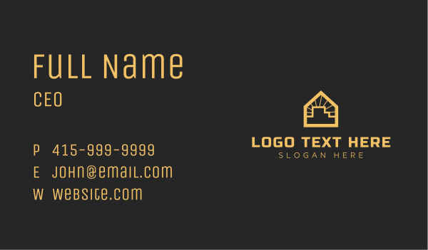 Minimal House Building Business Card Design Image Preview