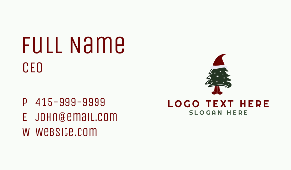 Christmas Tree Mascot  Business Card Design Image Preview