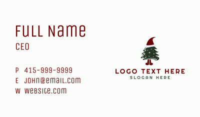 Christmas Tree Mascot  Business Card Image Preview