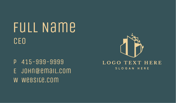 Deluxe Real Estate Business Card Design Image Preview