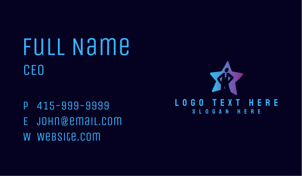 Star Human Leader  Business Card Design Image Preview