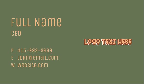 Cute Playful Wordmark  Business Card Design Image Preview