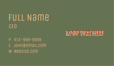 Cute Playful Wordmark  Business Card Image Preview