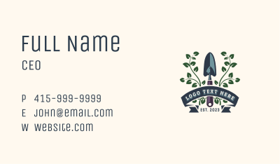 Plant Shovel Gardener Business Card Image Preview