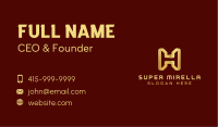 Gold Crypto Currency Letter H Business Card Image Preview